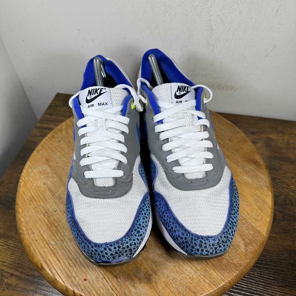 Nike Air Max 1 Safari Pack White Blue Grey 308866-142 Mens Size 11 2009 Vintage - Picture 3 of 9